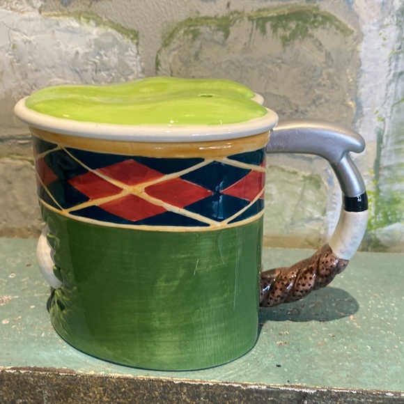 1997 Roman Inc. Golf Ball Coffee Mug with lid Unique - Picture 2 of 7